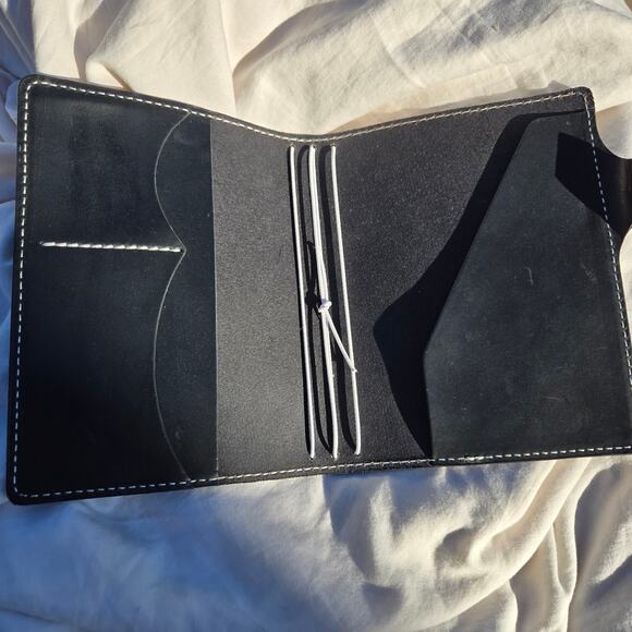 Chic Sparrow Journal Cover Black Leather Made in the USA Travelers Book - Picture 5 of 11